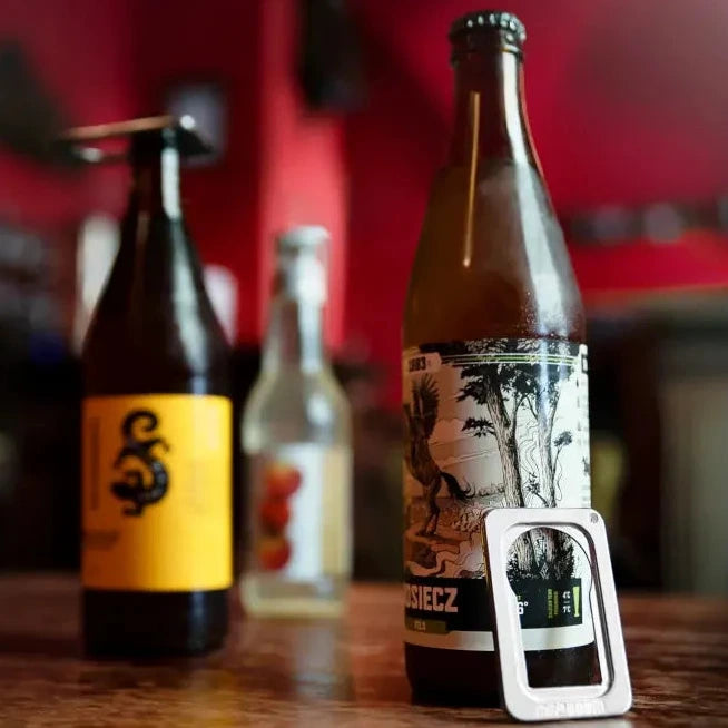 Pub view capboom bottle opener with bottles